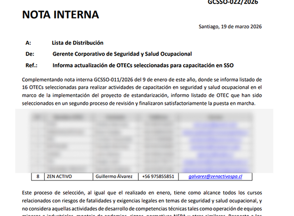 Certificado de acreditación SENCE
